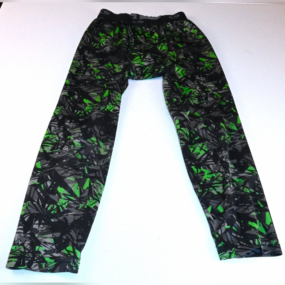 C9 Champion Thermal Base Layer Pants Youth Size S Black/Green/Gray